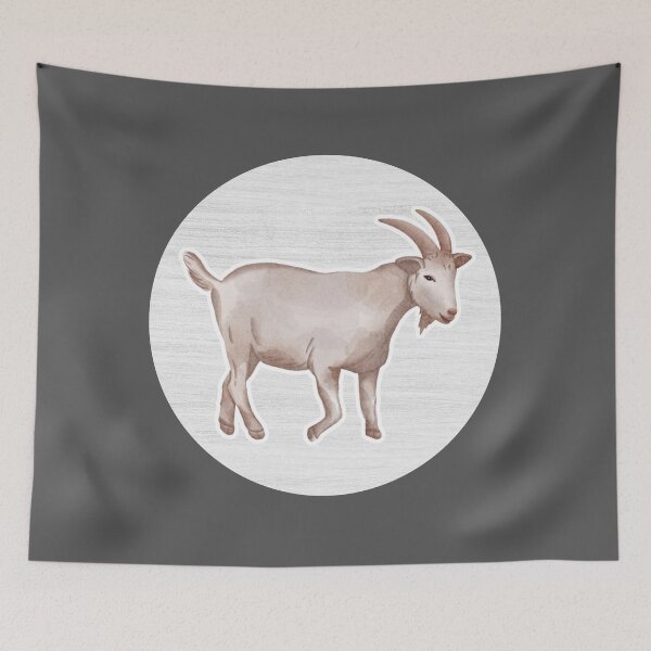 Item preview, Goat Watercolor Drawing designed and sold by LivingColorful.