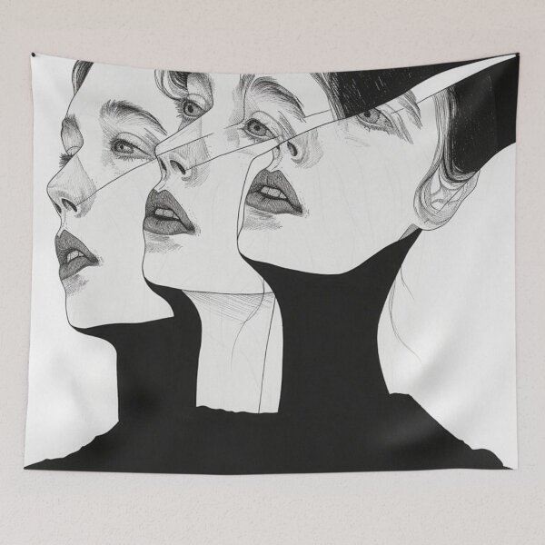 Item preview, 3 Heads Line Art designed and sold by Susana Soares.