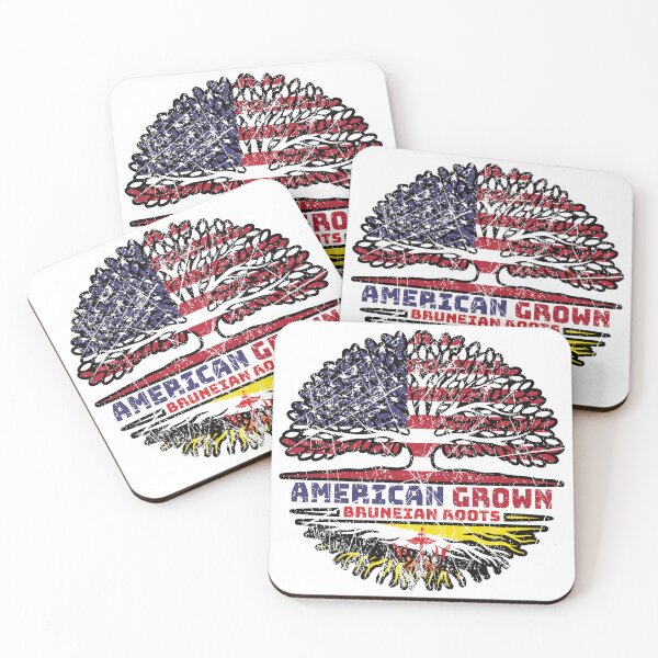 Item preview, Brunei Bruneian American USA Tree Roots Flag designed and sold by FlagX.