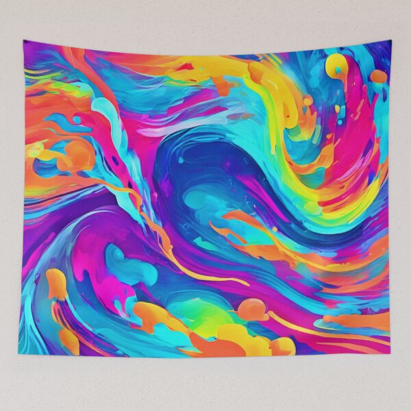 Item preview, Abstract Badist Art: Vibrant Colors designed and sold by Health And Fitness Posts e-Store.