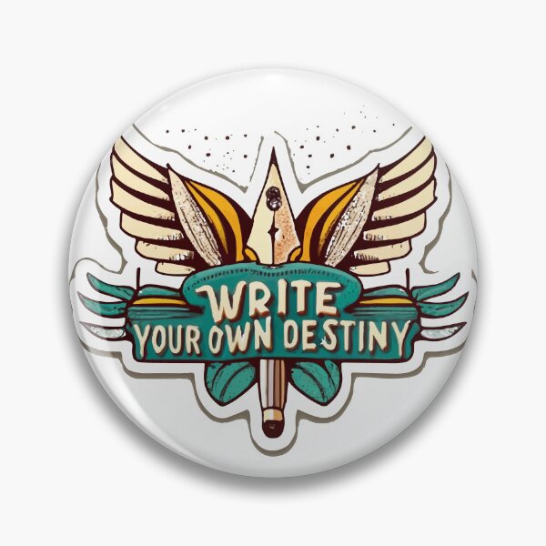 Item preview, Stylized Pen Nib with Wings - Write Your Own Destiny designed and sold by NiftyWrx.