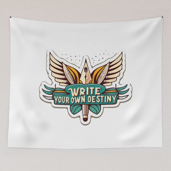 Item preview, Stylized Pen Nib with Wings - Write Your Own Destiny designed and sold by NiftyWrx.
