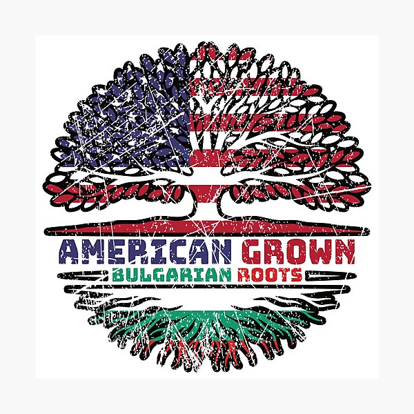 Item preview, Bulgaria Bulgarian US American USA United States Tree Roots Flag designed and sold by FlagX.