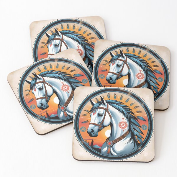 Artikelvorschau, Native American Style Animal Art Spirit Horse entworfen und verkauft von TheArtOfPat.