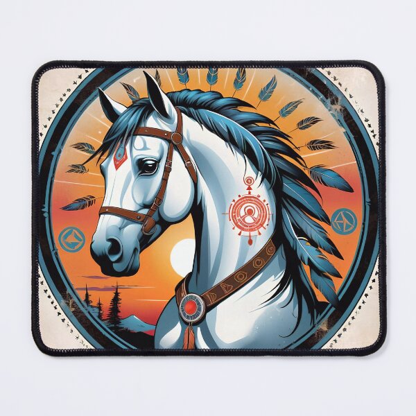 Artikelvorschau, Native American Style Animal Art Spirit Horse entworfen und verkauft von TheArtOfPat.