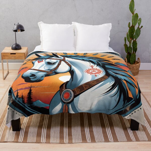 Artikelvorschau, Native American Style Animal Art Spirit Horse entworfen und verkauft von TheArtOfPat.