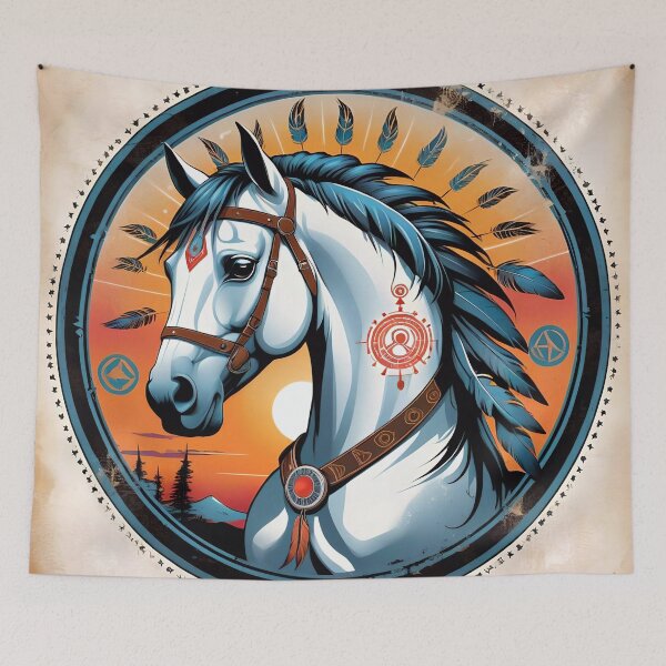 Artikelvorschau, Native American Style Animal Art Spirit Horse entworfen und verkauft von TheArtOfPat.