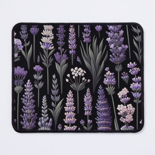 Item preview, watercolor nature, Lavande, watercolor floral, black background designed and sold by asbno19.