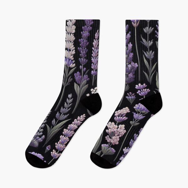 Item preview, watercolor nature, Lavande, watercolor floral, black background designed and sold by asbno19.