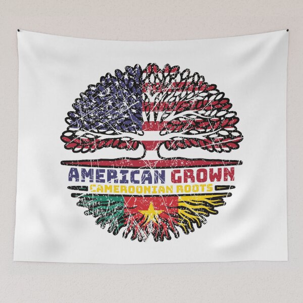 Item preview, Cameroon Cameroonian US American USA United States Tree Roots Flag designed and sold by FlagX.
