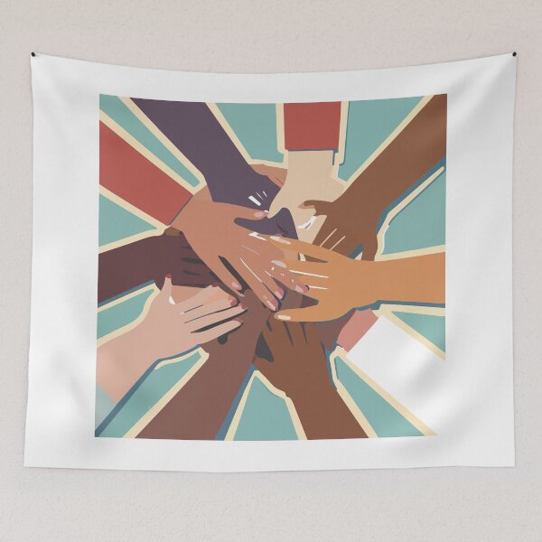 Item preview, Unity in Diversity - Hands in Circle Illustration designed and sold by NiftyWrx.