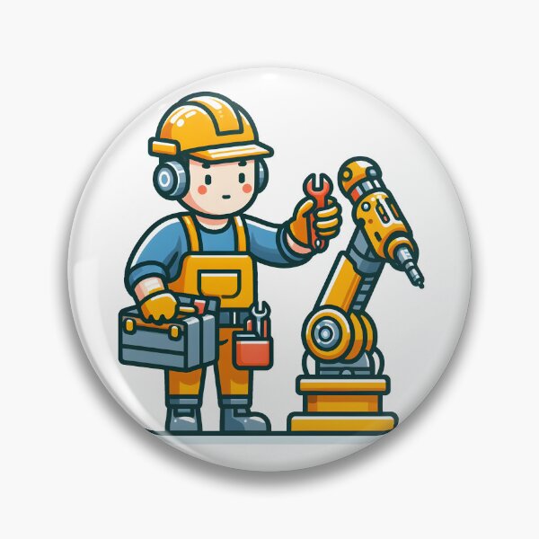 Item preview, Kawaii Robotics Engineer With Tool Belt designed and sold by CanvasCutie.