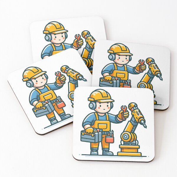 Item preview, Kawaii Robotics Engineer With Tool Belt designed and sold by CanvasCutie.