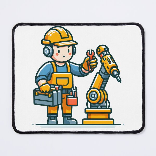 Item preview, Kawaii Robotics Engineer With Tool Belt designed and sold by CanvasCutie.
