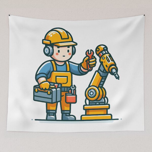 Item preview, Kawaii Robotics Engineer With Tool Belt designed and sold by CanvasCutie.