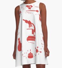 Chemistry scientific, education elements. A-Line Dress