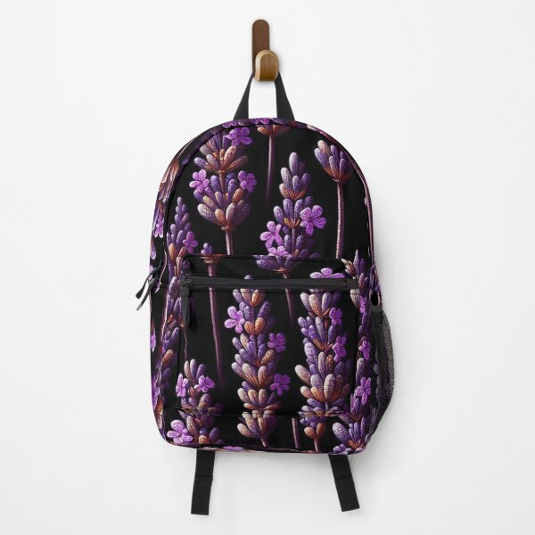 Item preview, watercolor nature, Lavande, watercolor floral, black background designed and sold by asbno19.