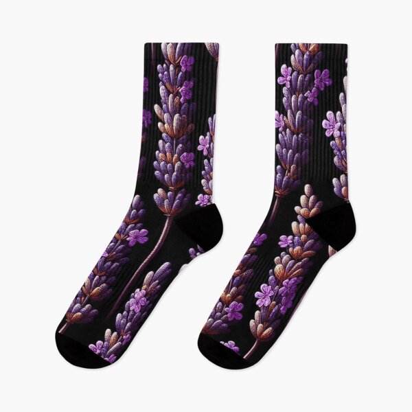 Item preview,  watercolor nature, Lavande, watercolor floral, black background designed and sold by asbno19.