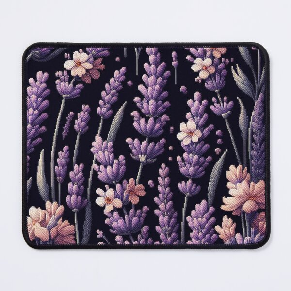 Item preview, watercolor nature, Lavande, watercolor floral, black background designed and sold by asbno19.