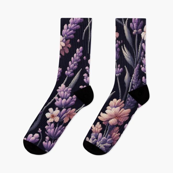 Item preview, watercolor nature, Lavande, watercolor floral, black background designed and sold by asbno19.