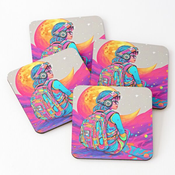 Item preview, Colorful Moon Girl Badaist Art-Style designed and sold by Health And Fitness Posts e-Store.