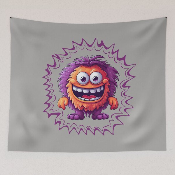 Item preview, Cute smiling purple monster  designed and sold by AllYouNeed777.
