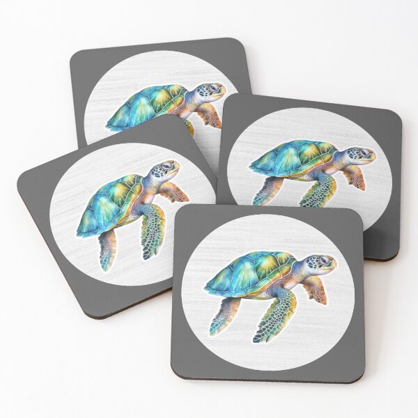 Item preview, Turtle Watercolor Drawing designed and sold by LivingColorful.