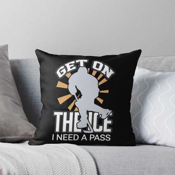 Item preview, GET ON THE ICE: Ready for the Pass in Black, Yellow, and White designed and sold by SplashTastic.