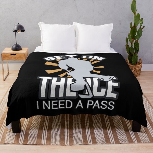 Item preview, GET ON THE ICE: Ready for the Pass in Black, Yellow, and White designed and sold by SplashTastic.