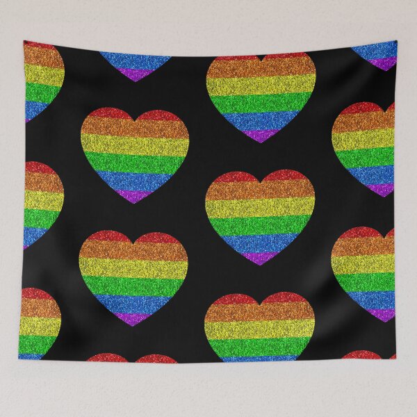 Item preview, LGBT flag heart vibrant rainbow faux glitter sparkles pride equality love marriage (Photo of Glitter - Not Reflective) designed and sold by PLdesign.