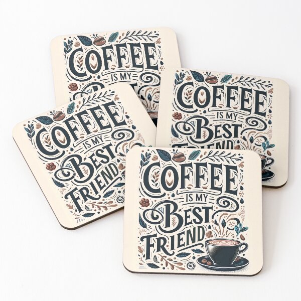 Item preview, Coffee is my best friend, typography designed and sold by maxmaj.