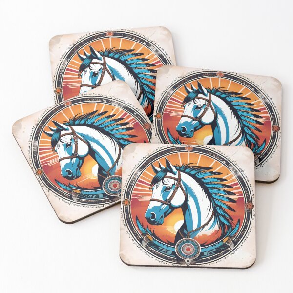 Artikelvorschau, Native American Style Animal Art Spirit Horse entworfen und verkauft von TheArtOfPat.
