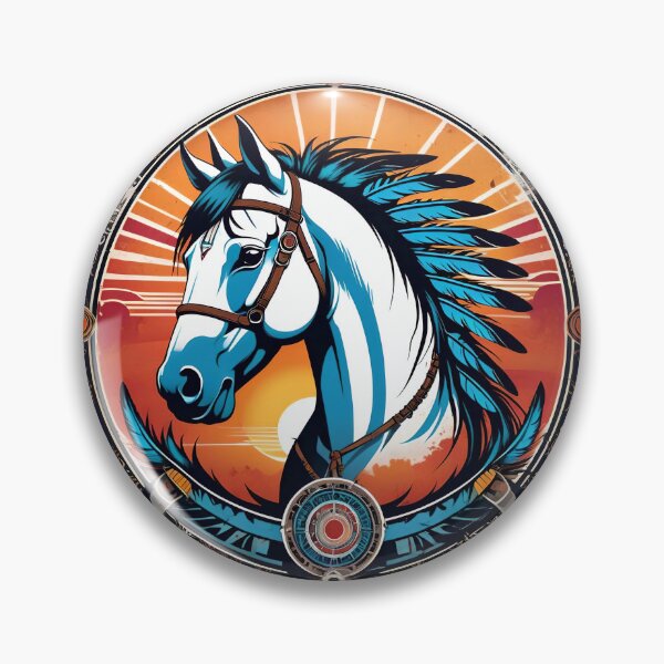 Artikelvorschau, Native American Style Animal Art Spirit Horse entworfen und verkauft von TheArtOfPat.