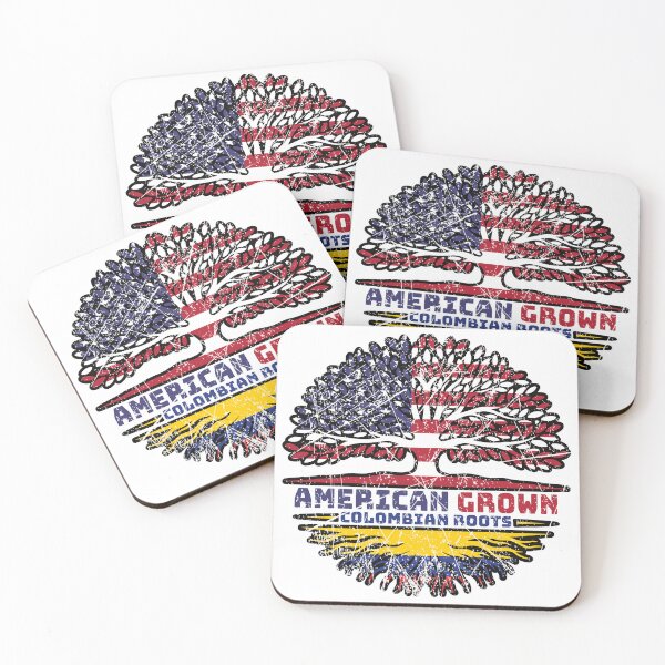Item preview, Colombia Colombian US American USA United States Tree Roots Flag designed and sold by FlagX.