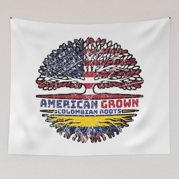 Item preview, Colombia Colombian US American USA United States Tree Roots Flag designed and sold by FlagX.