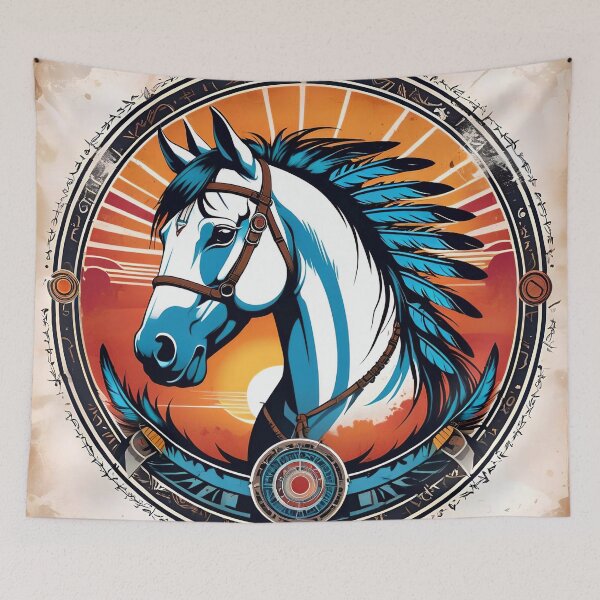 Artikelvorschau, Native American Style Animal Art Spirit Horse entworfen und verkauft von TheArtOfPat.
