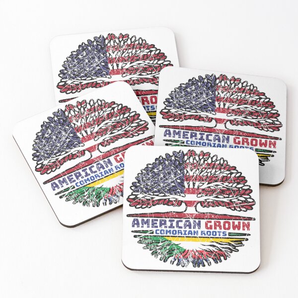 Item preview, Comoros Comorian American USA Tree Roots Flag designed and sold by FlagX.