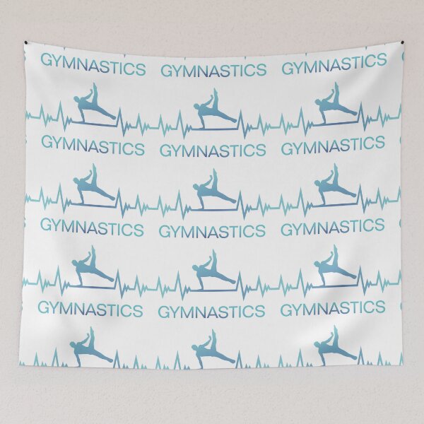Item preview, Gymnastics, gymnastics and EKG pulse heartbeat designed and sold by claudiasartwork.