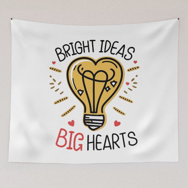 Item preview, Bright Ideas, Big Hearts - Whimsical Light Bulb designed and sold by NiftyWrx.