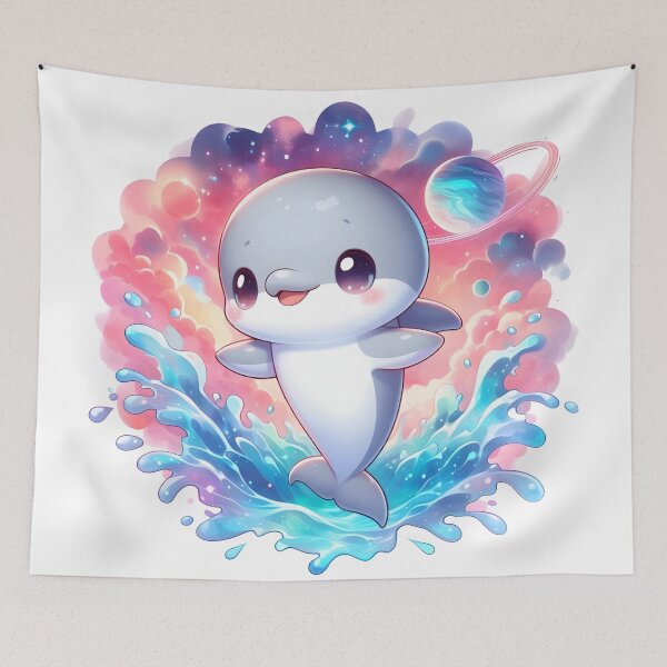 Item preview, Cute Dolphin In Space designed and sold by RubisLeaf.