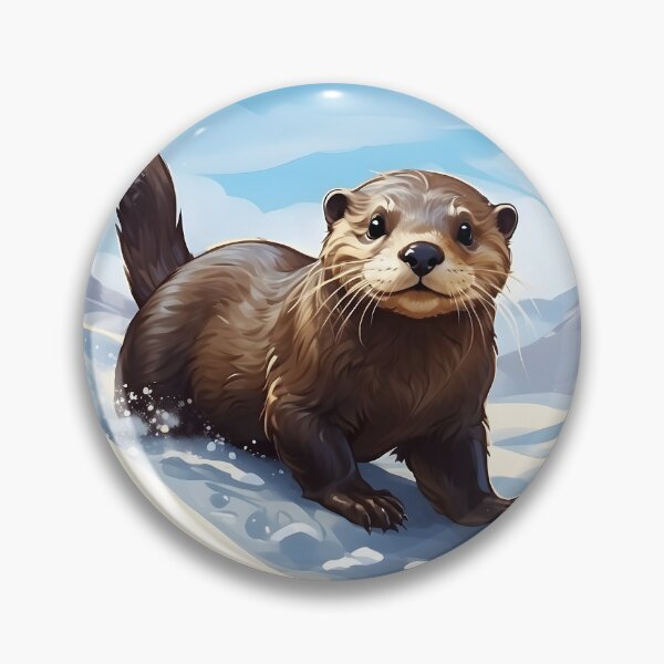 Item preview,  Otter on Snowy Banks designed and sold by digiscapeart.