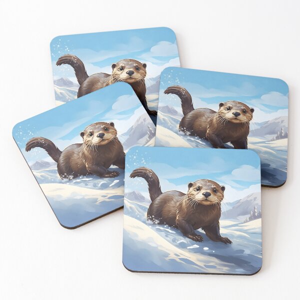 Item preview,  Otter on Snowy Banks designed and sold by digiscapeart.