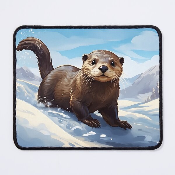 Item preview, Otter on Snowy Banks designed and sold by digiscapeart.