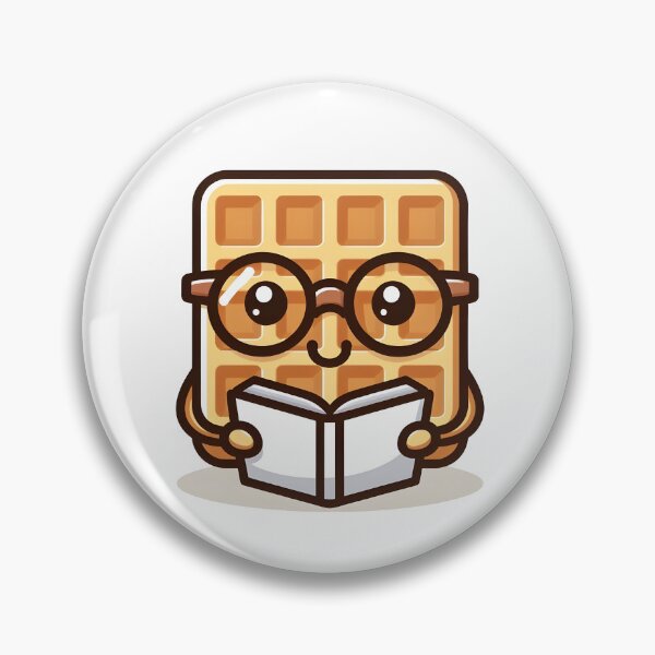 Item preview, Kawaii Waffle With Glasses designed and sold by CanvasCutie.