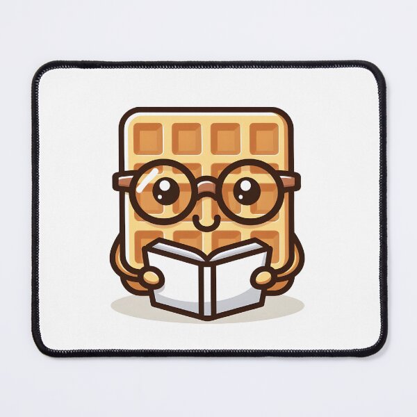 Item preview, Kawaii Waffle With Glasses designed and sold by CanvasCutie.