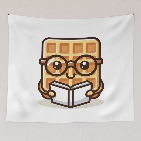 Item preview, Kawaii Waffle With Glasses designed and sold by CanvasCutie.