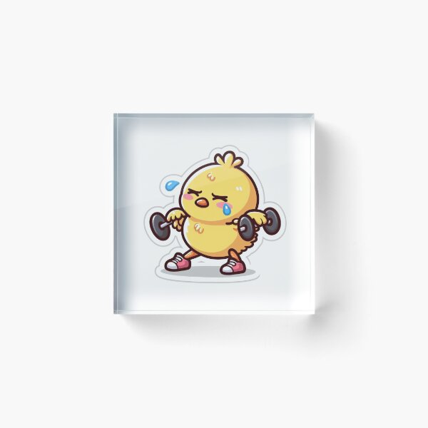 Item preview, Fit Chick: A Cute Exercise Companion designed and sold by StickerStudio27.