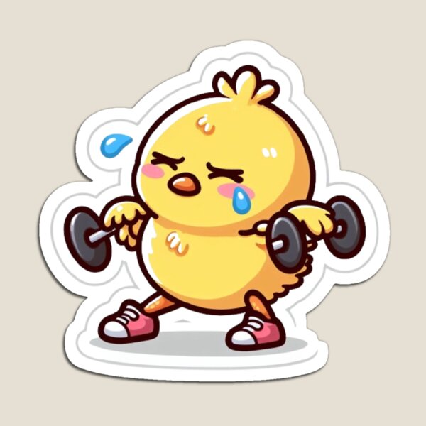 Item preview, Fit Chick: A Cute Exercise Companion designed and sold by StickerStudio27.
