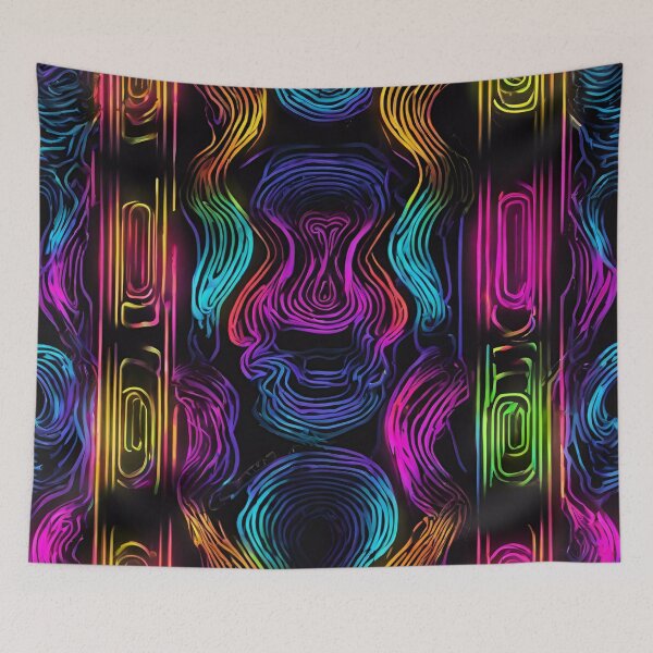 Item preview, NEON fantasy lines and waves designed and sold by ProzixART.