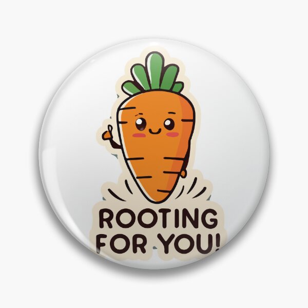 Item preview, Cute Carrot Encouragement Quote - Rooting for You! designed and sold by NiftyWrx.